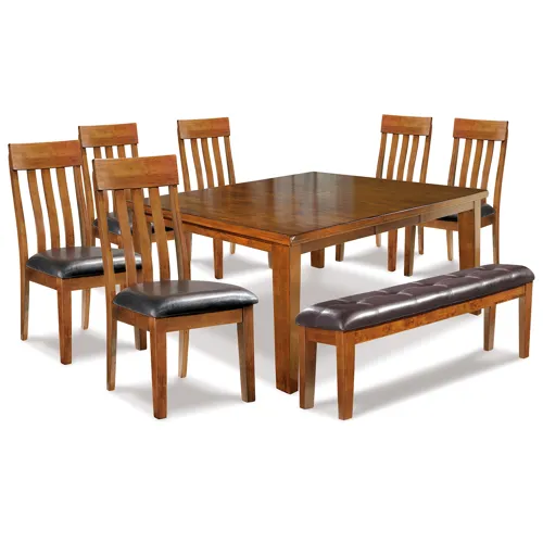 Ralene Dining Table and 6 Chairs and Bench