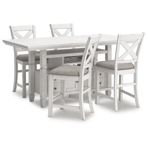 Robbinsdale Counter Height Dining Table and 4 Barstools