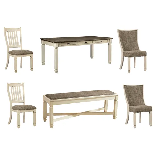Bolanburg Dining Table, 4 Chairs and Bench