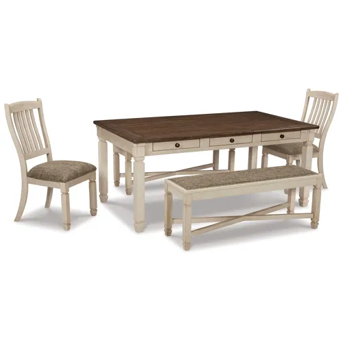 Bolanburg Dining Table with 2 Chairs and 2 Benches
