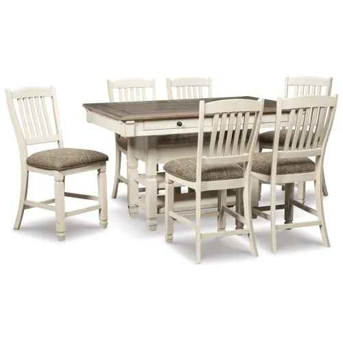 Bolanburg Counter Height Dining Table with 6 Barstools
