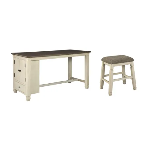 Bolanburg Counter Height Dining Table and 4 Barstools