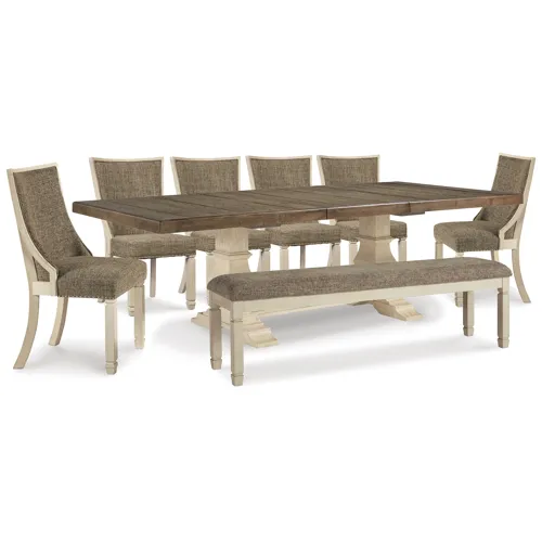 Bolanburg Dining Table, 6 Chairs and Bench