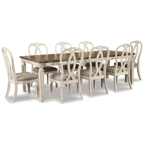 Realyn Dining Extension Table and 8 Chairs