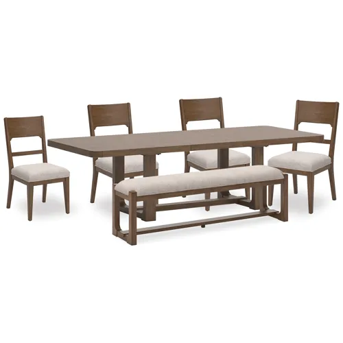 Cabalynn Dining Table, 4 Chairs and Bench
