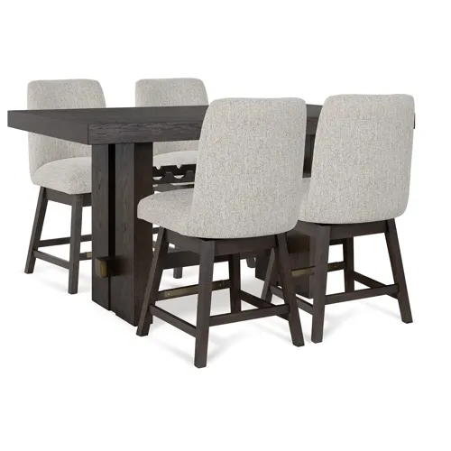 Burkhaus Counter Height Dining Table and 4 Barstools