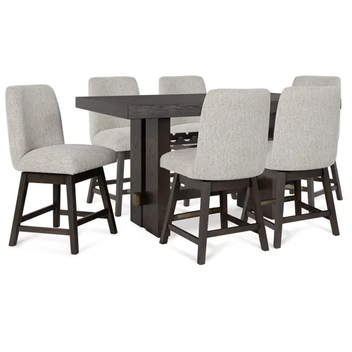 Burkhaus Counter Height Dining Table and 6 Barstools