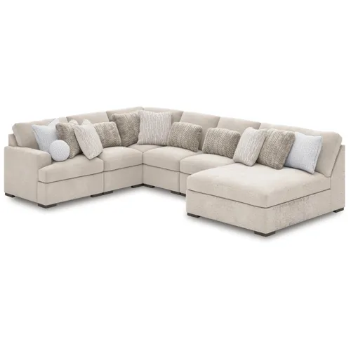 Cuddle Plush 6-Piece Sectional with Chaise