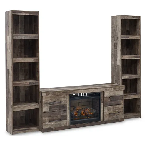 Derekson 3-Piece Entertainment Center with Electric Fireplace