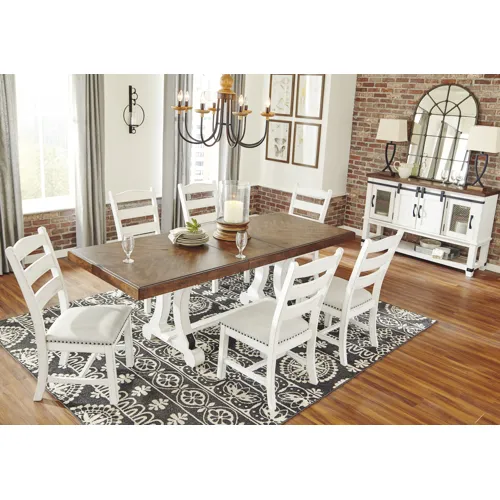 Valebeck Dining Table and 8 Chairs with Server