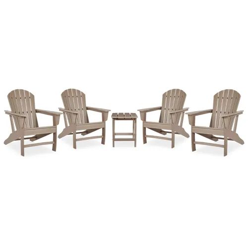 Sundown Treasure 4 Adirondack Chairs and Outdoor End Table
