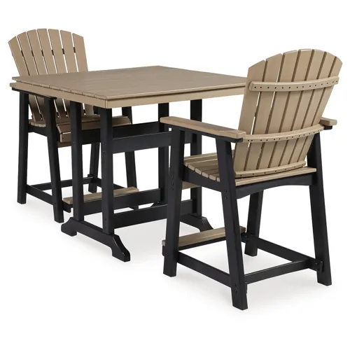 Fairen Trail Outdoor Counter Height Dining Table with 2 Barstools