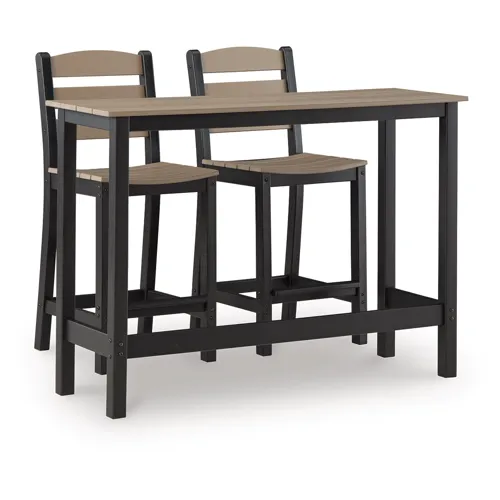 Shoreline Beach Outdoor Counter Table and 2 Barstools