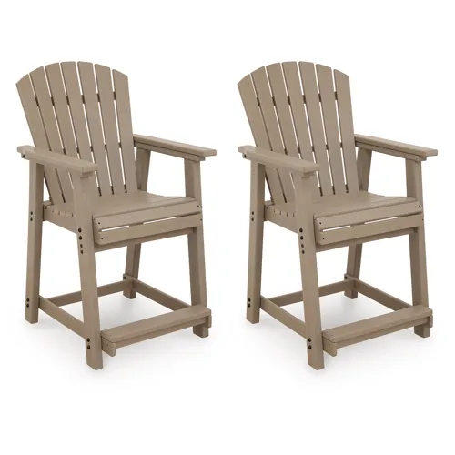Seacliff Beach Outdoor Counter Height Bar Stool (Set of 2)