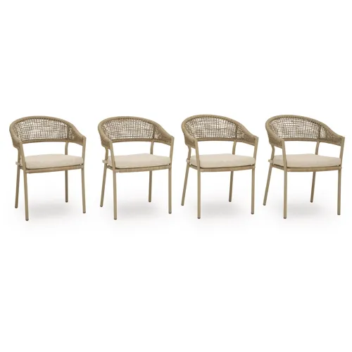 Orchard Beach Outdoor Arm Chair with Cushion (Set of 4)