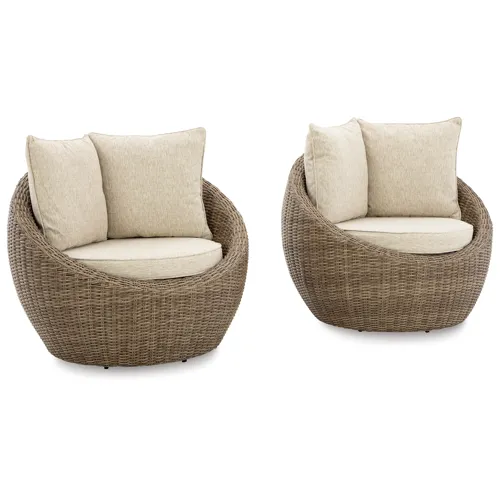 Danson Swivel Lounge with Cushion - Set of 2