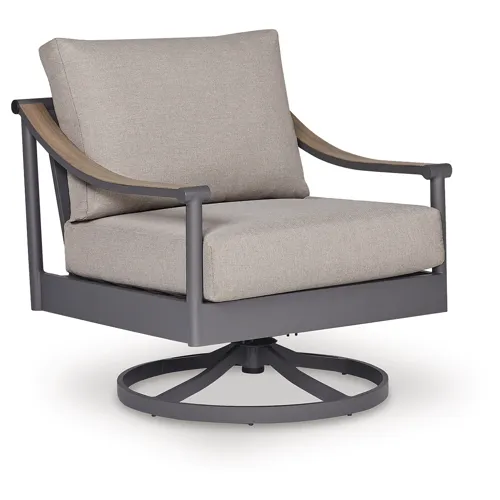 Ocean Beach Outdoor Swivel Lounge with Cushion