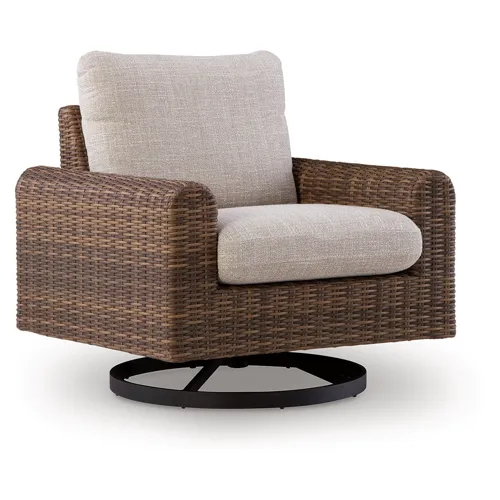 Dolan Creek Outdoor Swivel Lounge Chair with Cushion