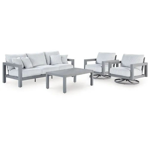 Hurley Park Outdoor Sofa, 2 Lounge Chairs and Coffee Table