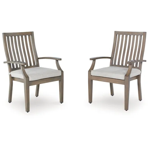 Rainier Ranch Outdoor Arm Chair with Cushion (Set of 2)