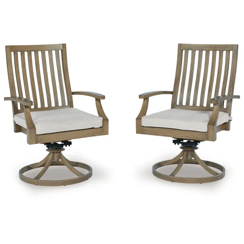Rainier Ranch Outdoor Swivel Chair with Cushion (Set of 2)