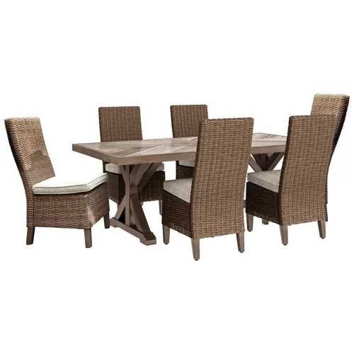 Beachcroft Outdoor Dining Table with 6 Chairs