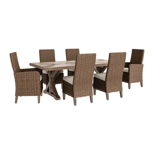 Beachcroft Outdoor Dining Table with 6 Chairs