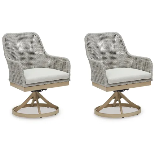 Seton Creek Outdoor Swivel Dining Chair (Set of 2)