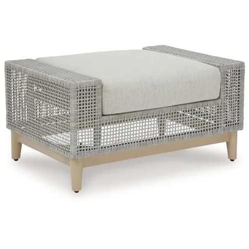 Seton Creek Outdoor Ottoman with Cushion