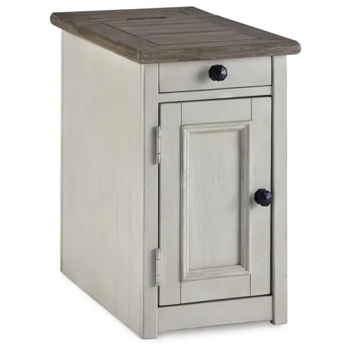 Bolanburg Chairside End Table with USB Ports & Outlets