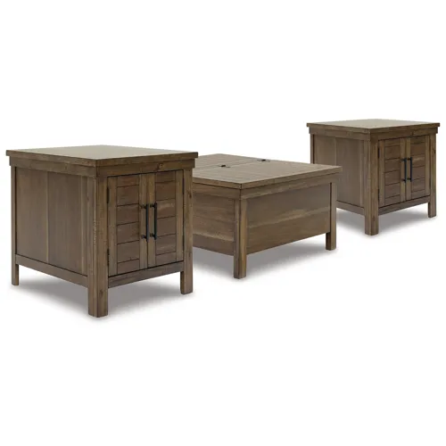 Moriville Lift-top Coffee Table and 2 End Tables