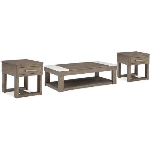 Loyaska Lift-top Coffee Table and 2 End Tables
