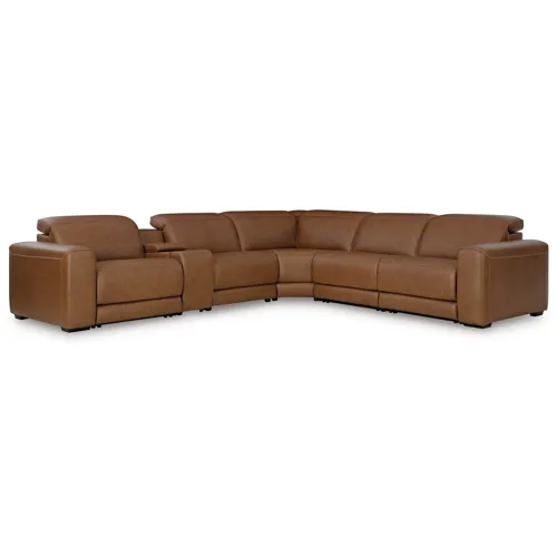 Magic Man 6-Piece Power Reclining Sectional with Console