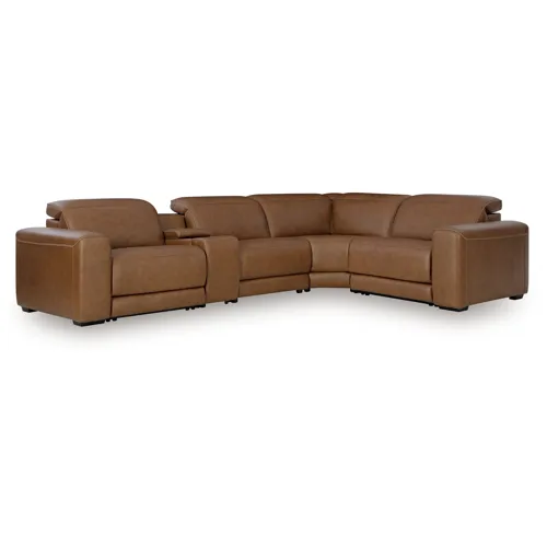 Magic Man 5-Piece Power Reclining Sectional with Console