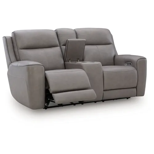 5Z-Comfort Power Reclining Loveseat with Console