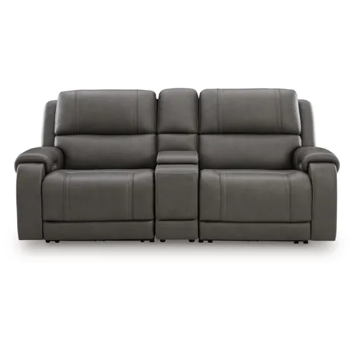 5Z - Pittson 3-Piece Power Reclining Sectional Loveseat with Console