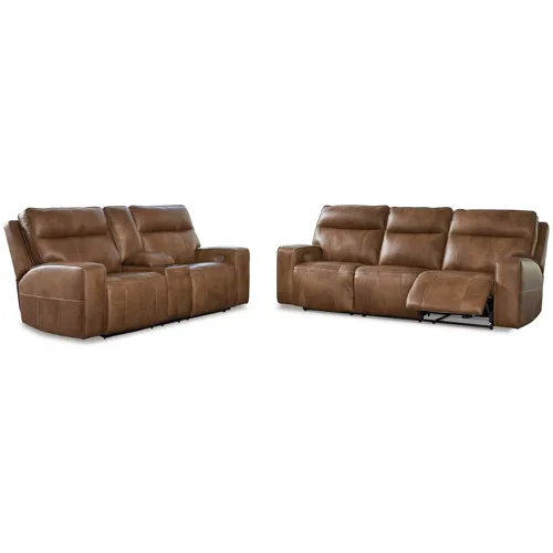 Game Plan Power Reclining Sofa and Loveseat