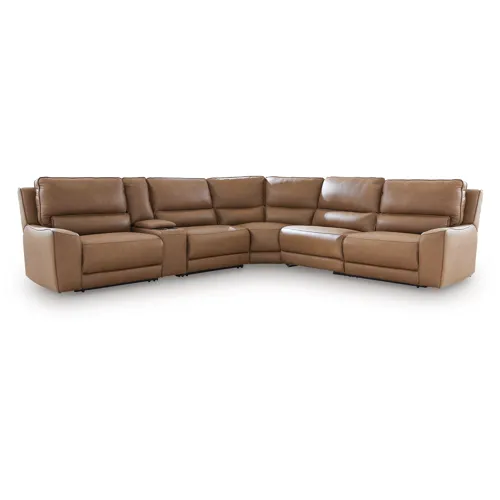 DeepWakes 6-Piece Reclining Sectional with Storage Console