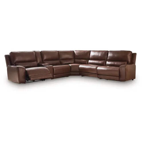DeepWakes 6-Piece Reclining Sectional with Storage Console