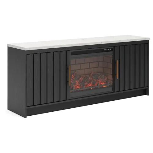 Cadmori 63" TV Stand with Electric Fireplace