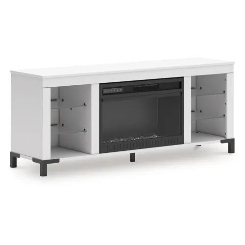 Brollevi 60" TV Stand with Electric Fireplace