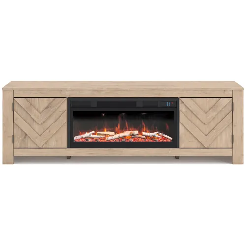 Cayboni 71" TV Stand with Electric Fireplace