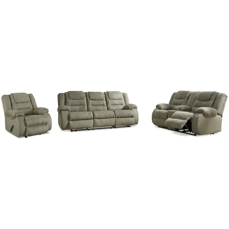 McCade Reclining Sofa, Loveseat and Recliner