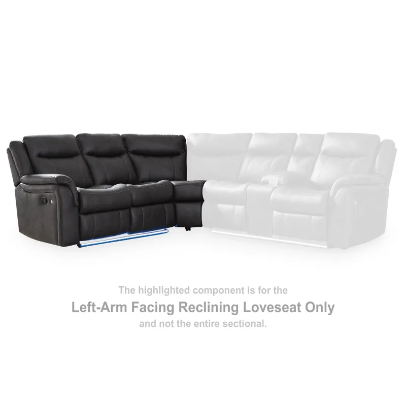 Sultan Meadow Left-Arm Facing Reclining Loveseat