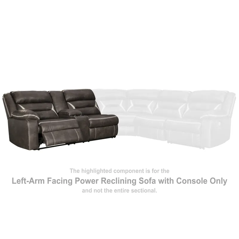 Kincord Left-Arm Facing Power Reclining Sofa with Console