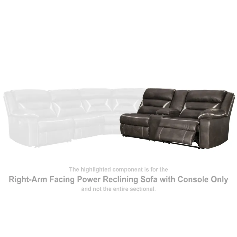 Kincord Right-Arm Facing Power Reclining Sofa with Console