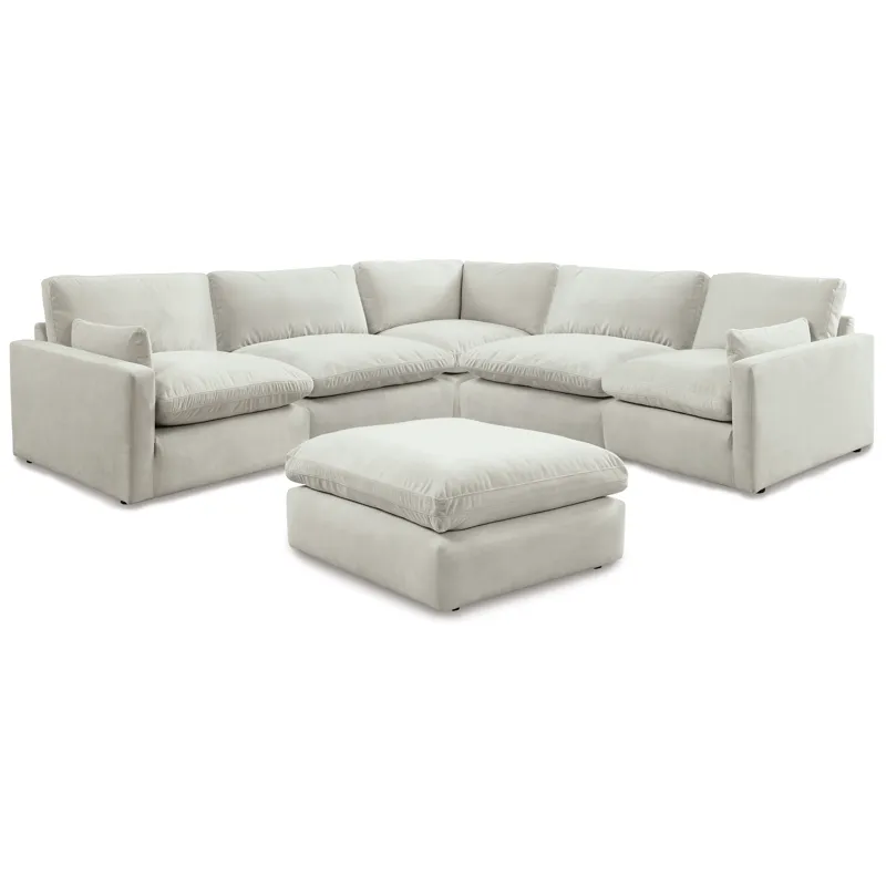 Sophie 5-Piece Sectional and Oversized Ottoman