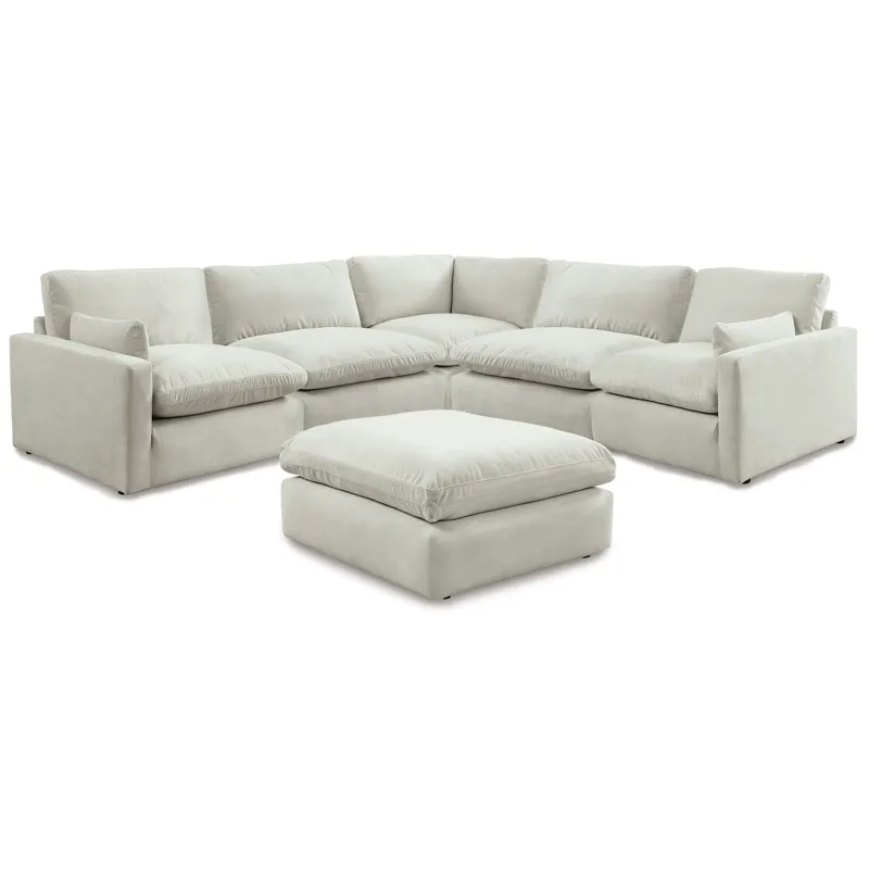 Sophie 5-Piece Sectional and Oversized Ottoman