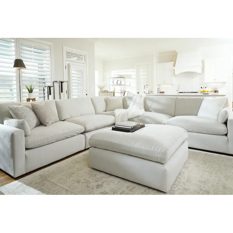 Sophie 5-Piece Sectional and Oversized Ottoman