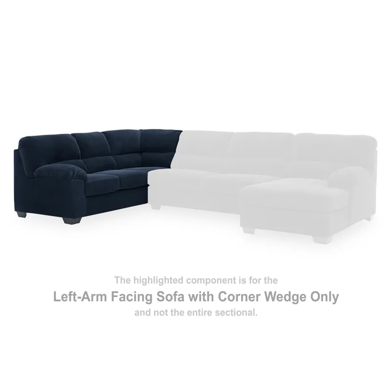 SimpleJoy Left-Arm Facing Sofa with Corner Wedge